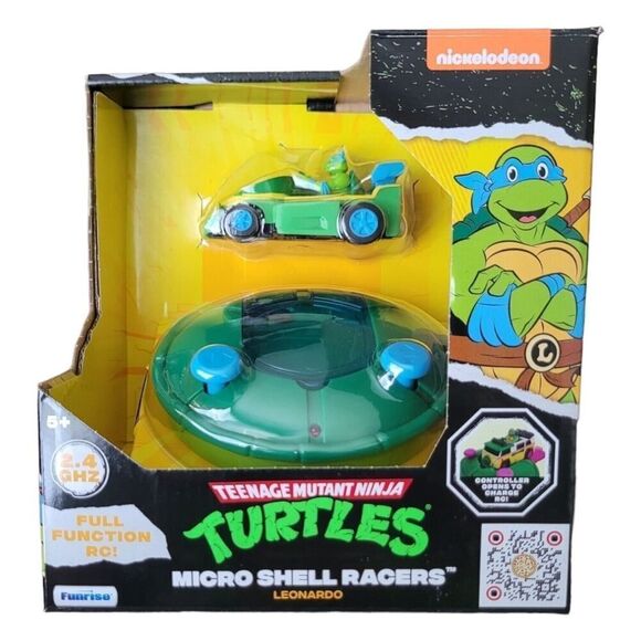 Nickelodeon Teenage Mutant Ninja Turtles Leonardo Microshell Race Car TMNT RC - Picture 2 of 6